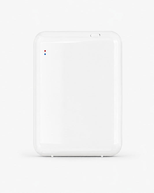 Front view of the StellTails SL-02 waterless diffuser in pure white, crafted from eco-friendly PP material with smooth rounded edges for modern minimalist interiors.