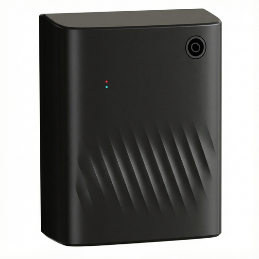 Matte Black SL-01 Waterless Commercial Scent Diffuser featuring sleek wall-mountable aluminum alloy body for office and hotel aromatherapy.