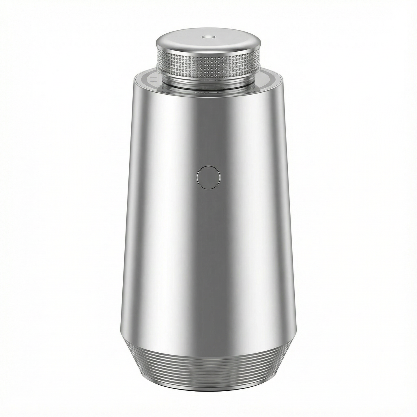 Silver StellTails GS-01 rechargeable aluminum car essential oil diffuser with touch control button on seamless metal body
