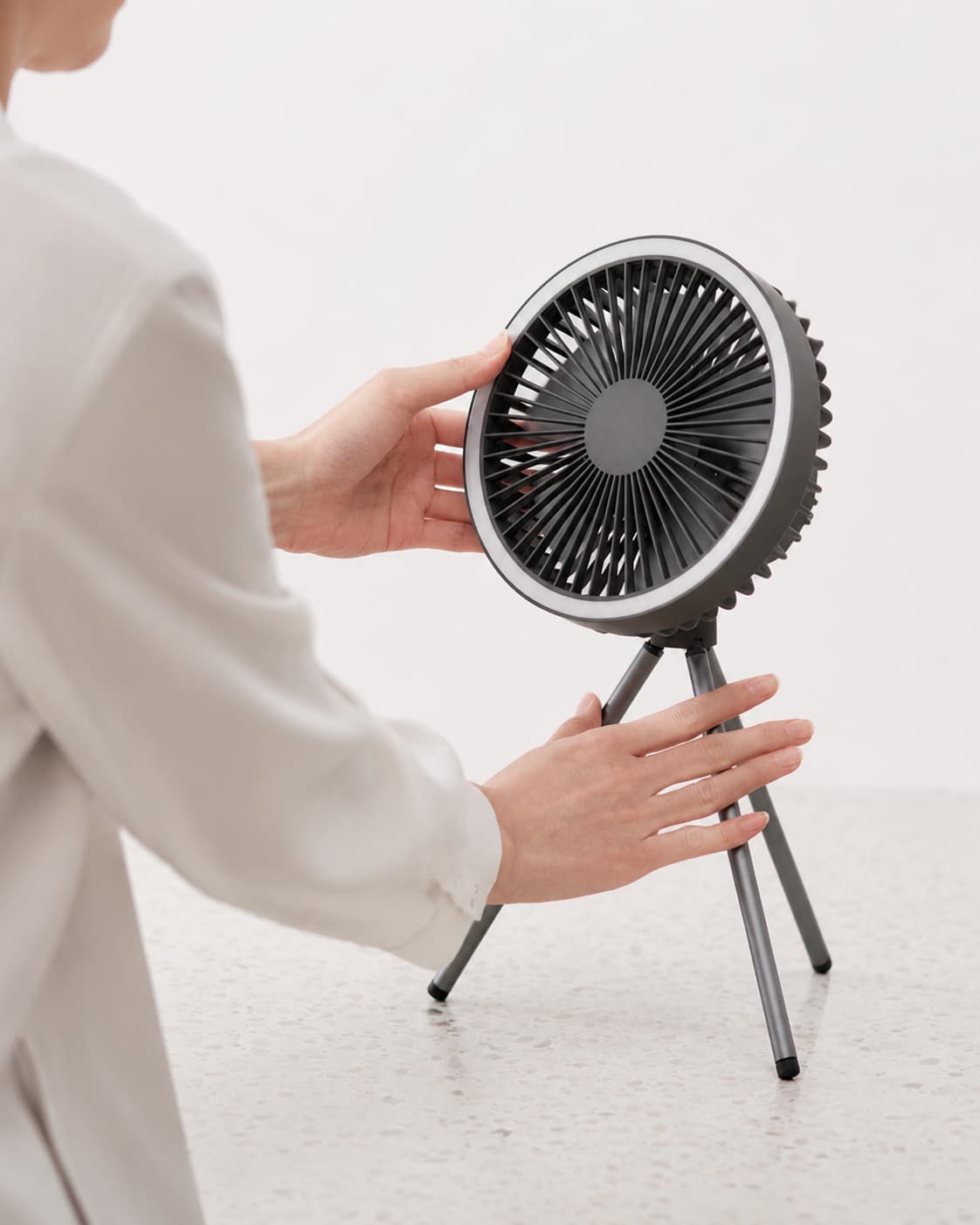Quiet portable fan for desk, office and home use
